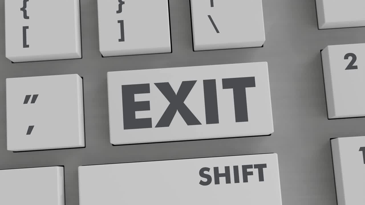 EXIT BUTTON PRESSING ON KEYBOARD
