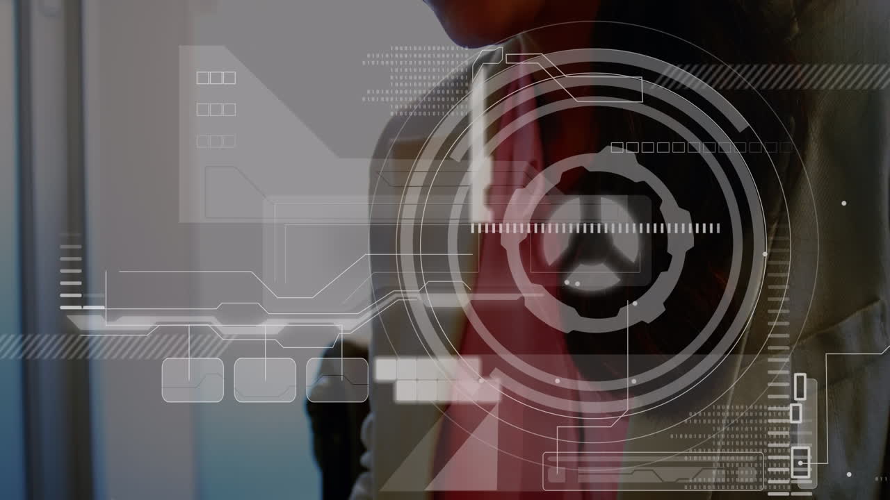 animación de un reactor de arco con barras de carga sobre una mujer latina escribiendo en un libro en la oficina