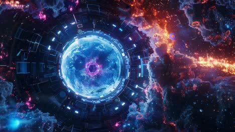 futuristic portal to another dimension