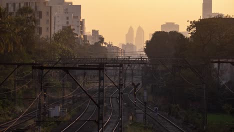 timelapse dos trens locais de mumbai