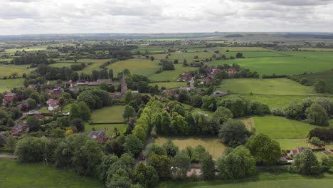 An-aerial-view-of-a-country-road-in-Wiltshire,-England