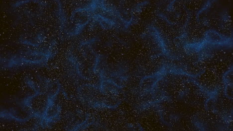 universo con polvo volador en nubes azul oscuro