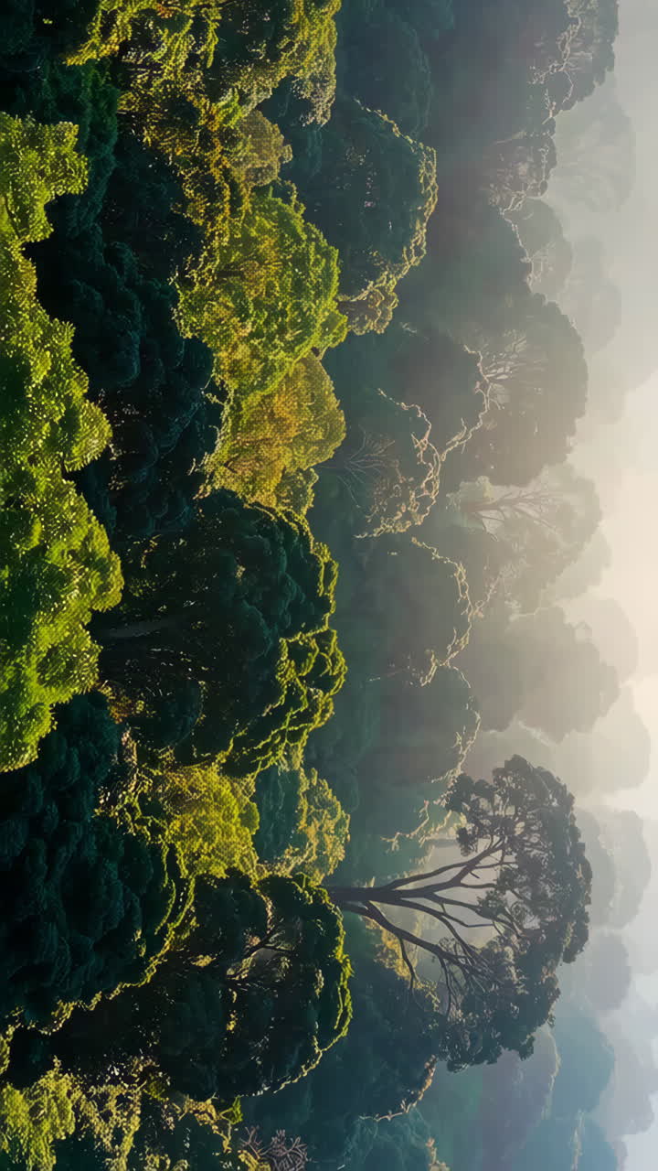 el amanecer del bosque brumoso