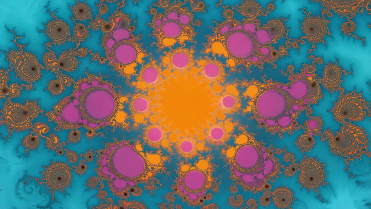 Vibrant Psychedelic Fractal Abstract Art