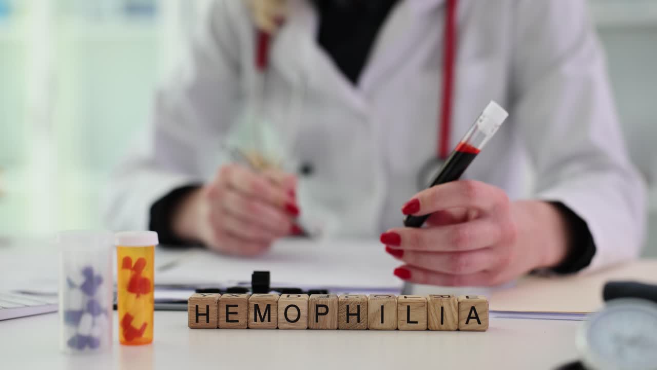 Hemophilia blood test diagnosis by doctor
