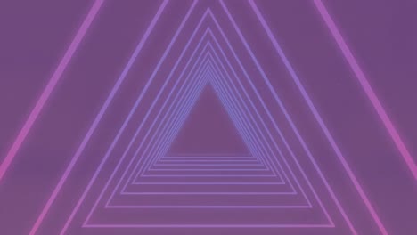 animación de un túnel brillante de neón sobre un fondo púrpura