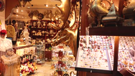 a bustling souvenir shop in dubai market