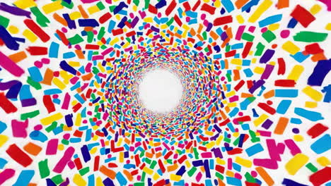 vibrant abstract tunnel of colorful shapes