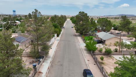 american neighborhood in desert landscape