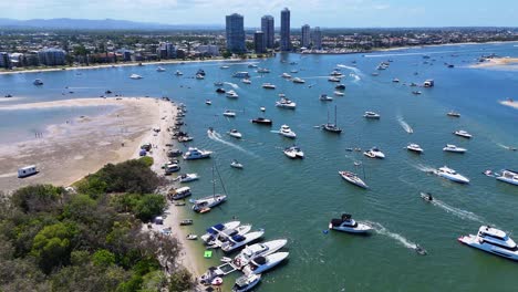 boats gather for festivities on gold coast waters