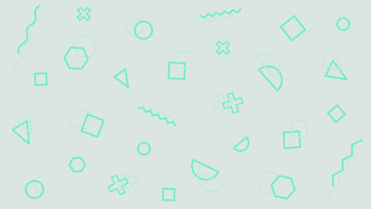 4k formas geométricas multicolores patrón en el estilo retro, memphis de los años 80 y 90. fondo abstracto vintage animado.