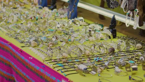 handheld shot of handcrafts in a popular destination in mexico
