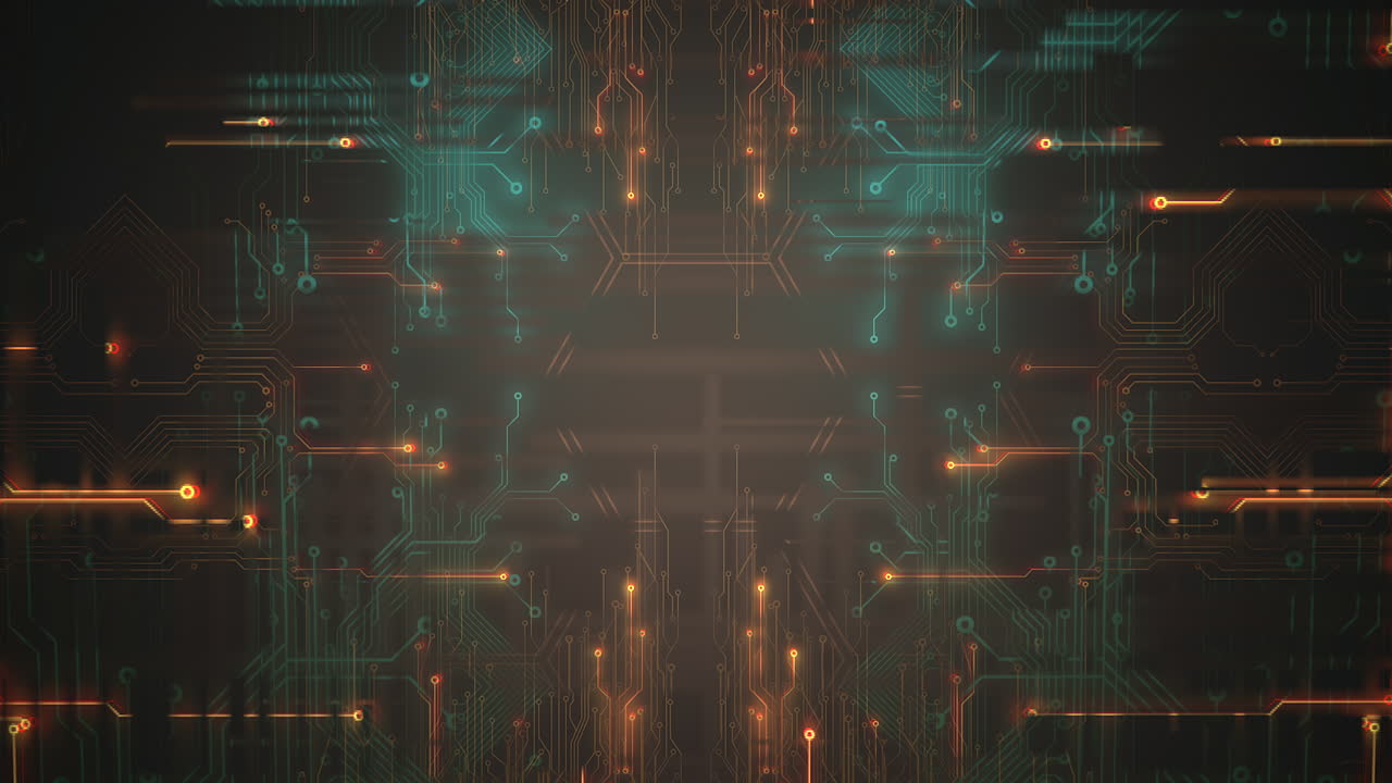 Digital computer chip on motherboard