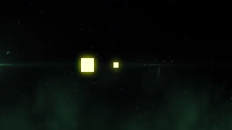 animación de cuadrados de carga brillantes interfaz digital