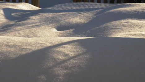 shadows moving on melting snow in spring. timelapse