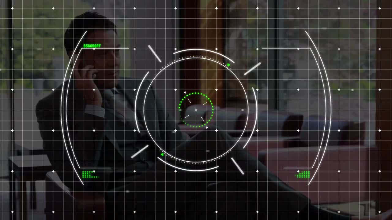 사무실에서 라틴 사업가에 대한 타 ⁇ 팅의 애니메이션