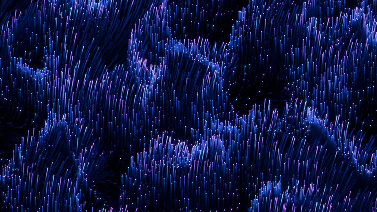 Abstract Glowing Fiber Optic Patterns