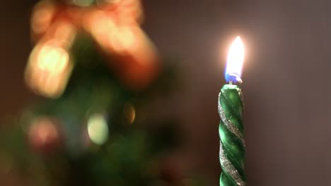 vela verde de navidad