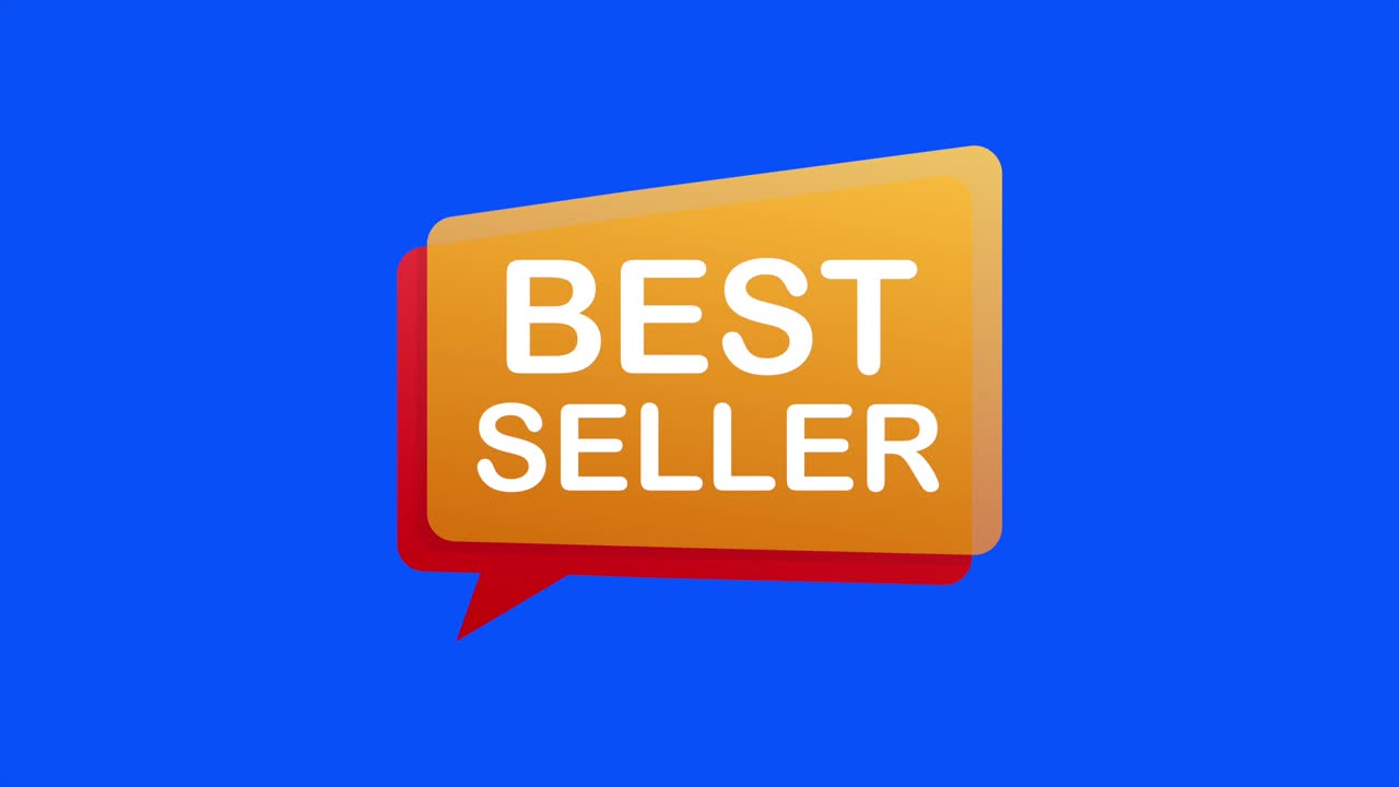 mano de megáfono, concepto de negocio con texto mejor vendedor. ilustración de acciones.