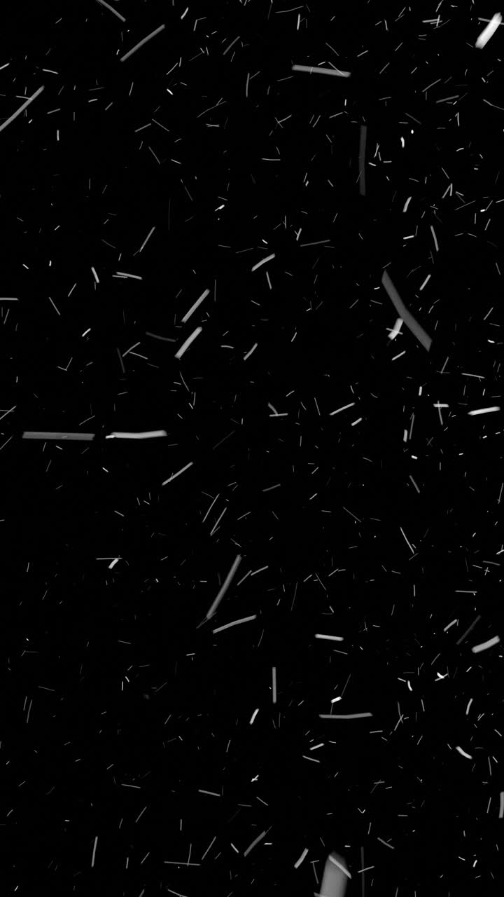 Heavy Snowfall Overlay Effect on Black Background