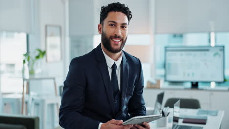 confident businessman in modern office
