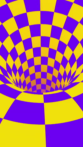 abstract checkerboard tunnel optical illusion