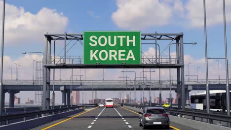 Südkorea-Verkehrsschild