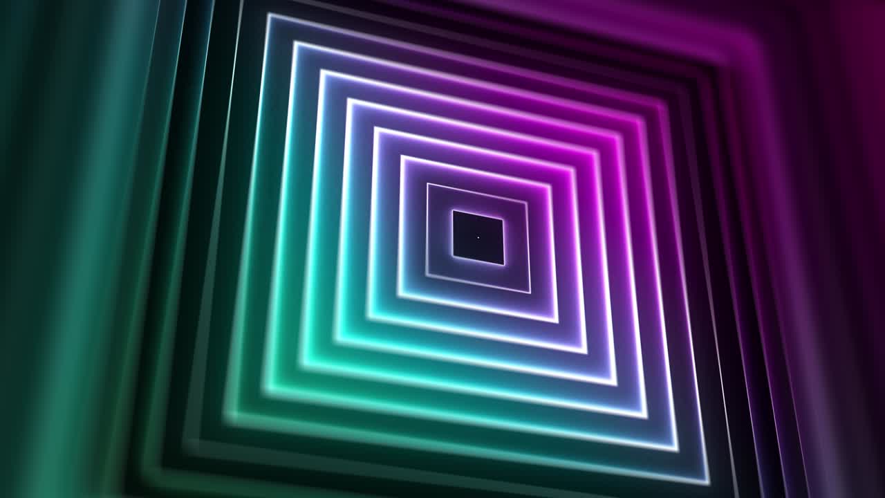 fondo de neón abstracto de los cuadrados