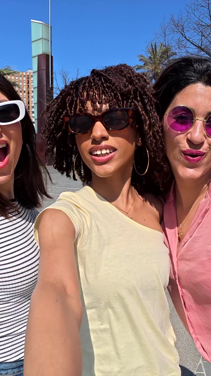 Group of Stylish Women Posing for a Selfie