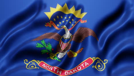 dakota del norte, estados unidos, agitando la bandera del estado.