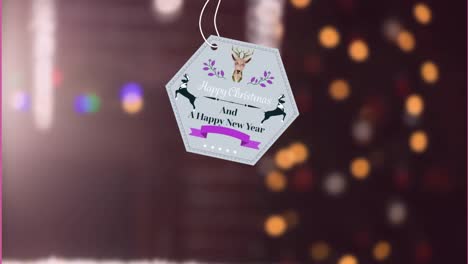 animation of christmas greetings text over christmas decorations