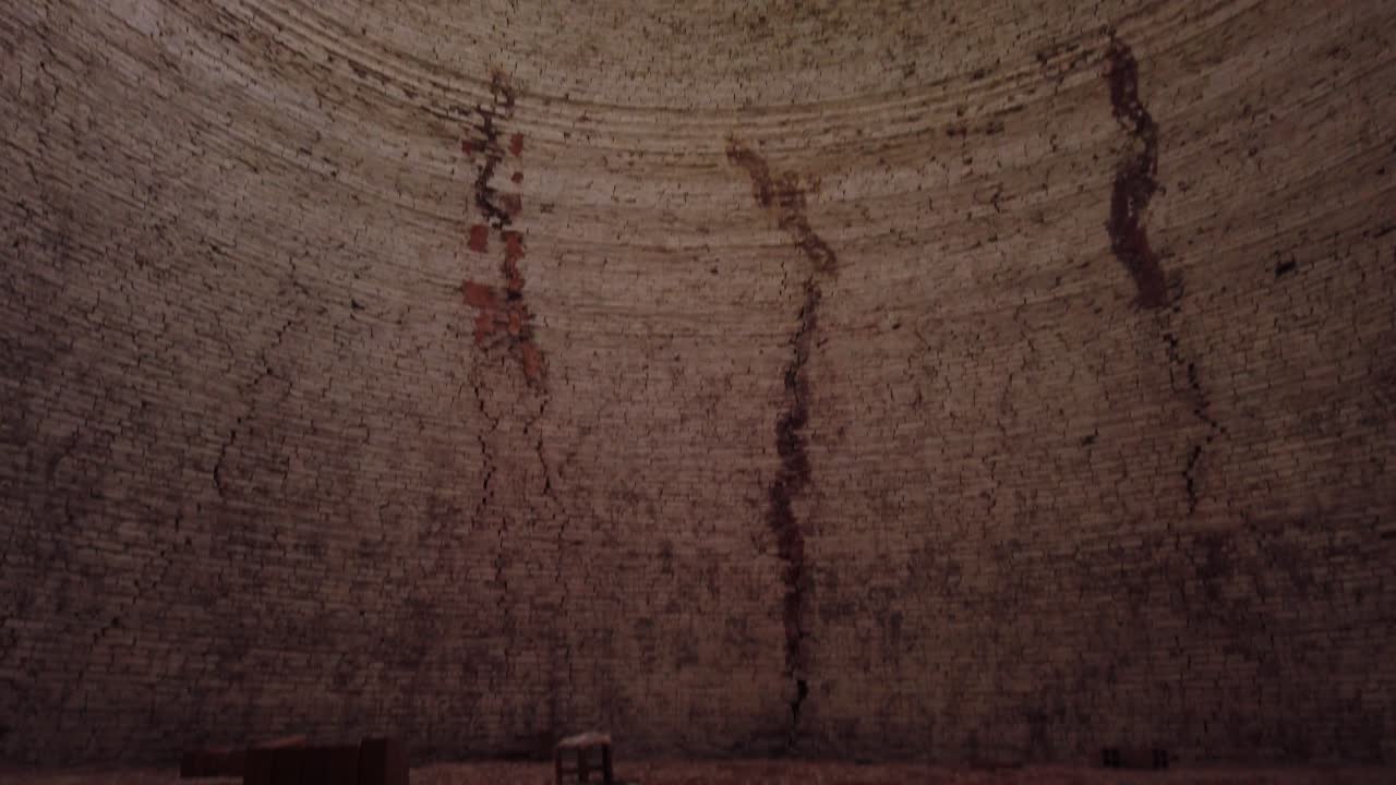 interior vacío del horno de ladrillos, provincia de vinh long en el delta del mekong, vietnam