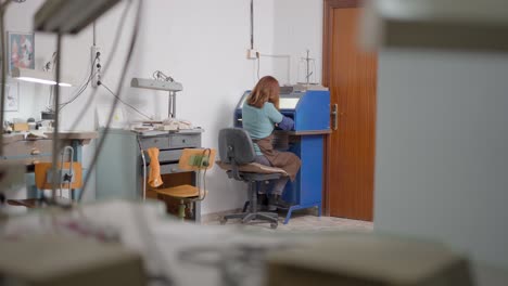 jeweler at work in a workshop