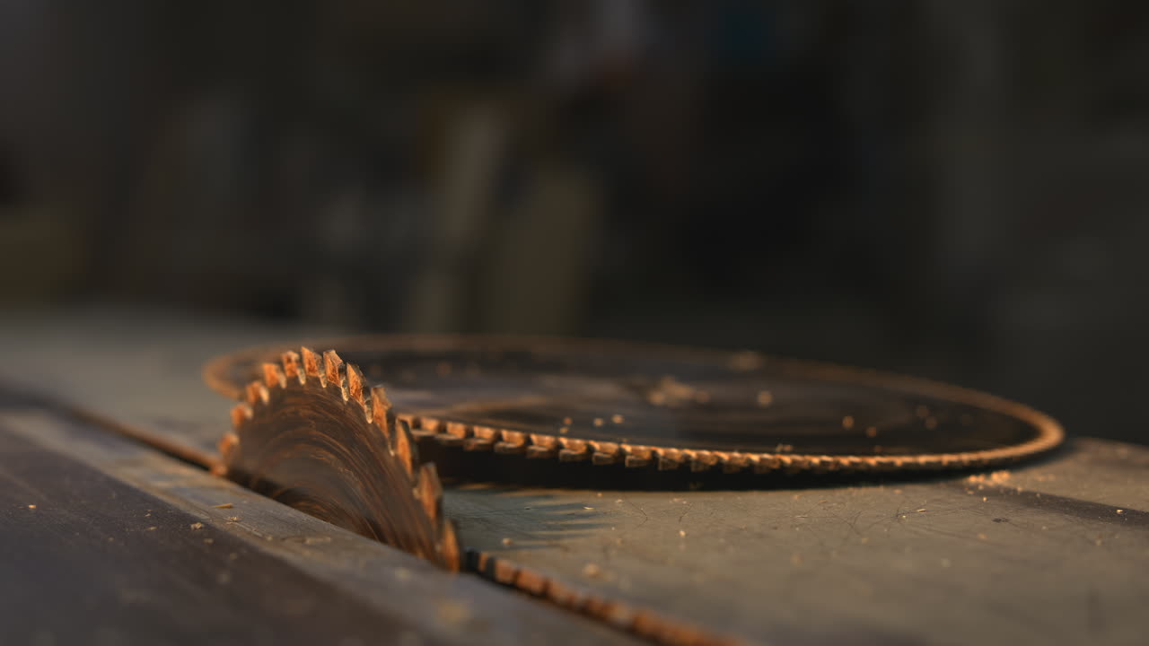 Close-up of a Circular Saw Blade