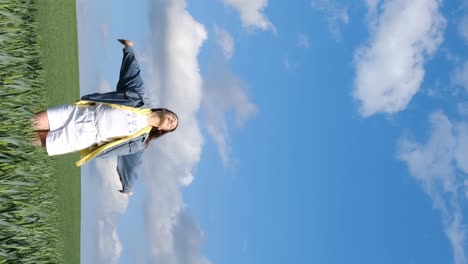 a free woman in the middle of a field outdoor recreation a free woman in the middle of a field outdoor recreation