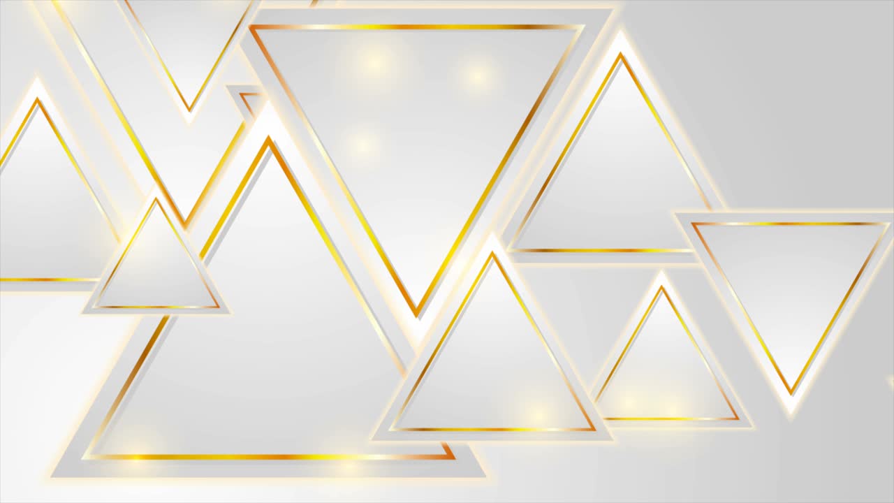 회색과 반이는 황금색 추상적인 기하학적 운동 배경