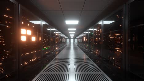 modern data center corridor