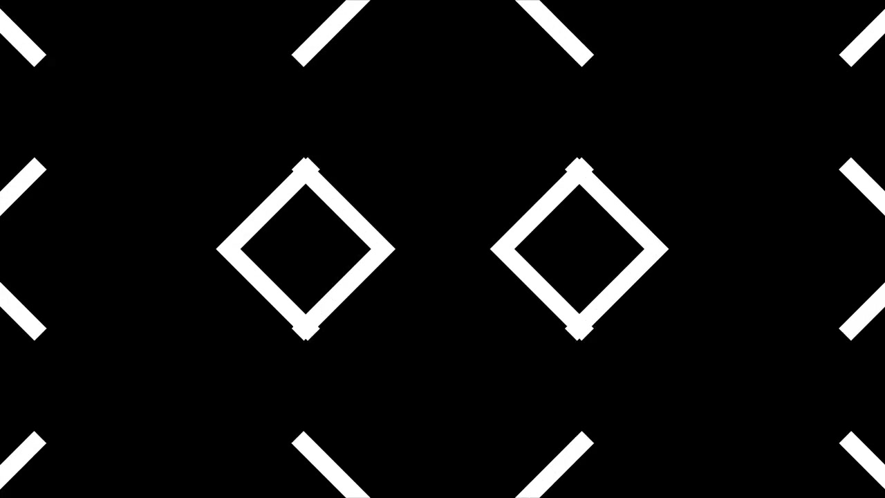 Animated Black and White Geometric Diamond Pattern Loop