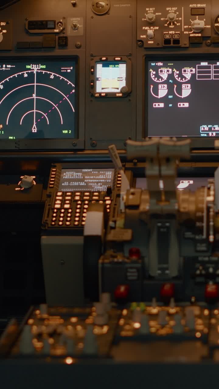 Aircraft Cockpit Instrument Panel