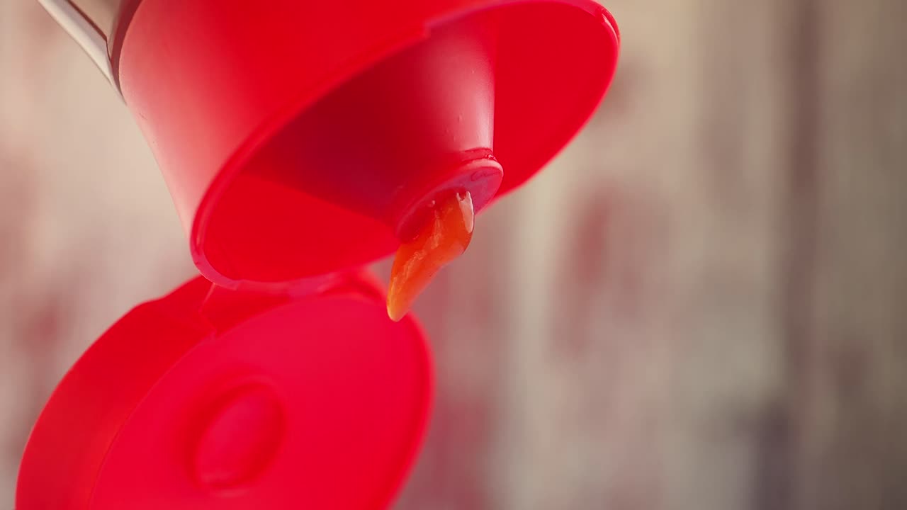 Red Sauce Bottle with Dripping Product