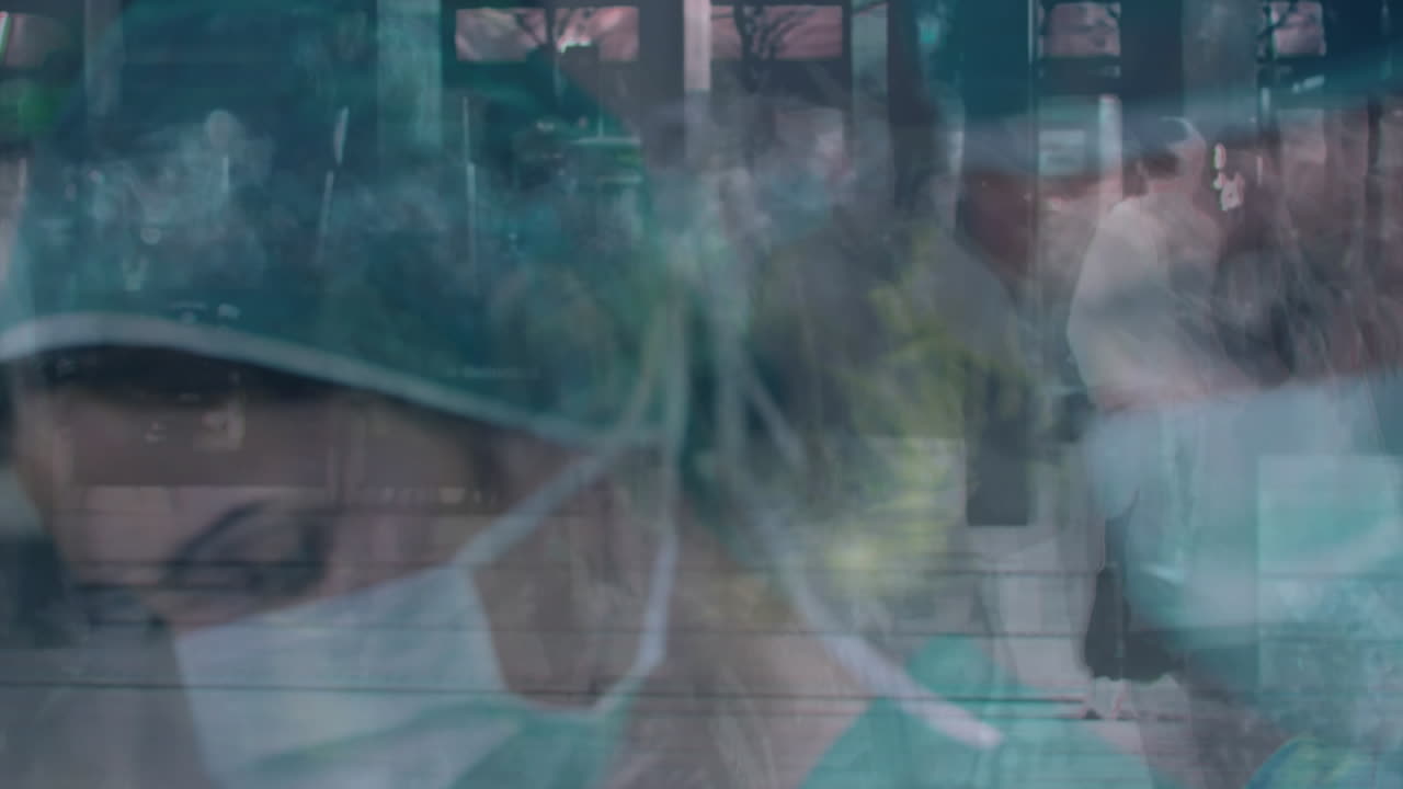 수술실에서 외과 의사를  ⁇ 고  ⁇ 는 사람들의 애니메이션