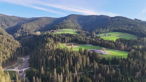 austria beautiful mountain drone view