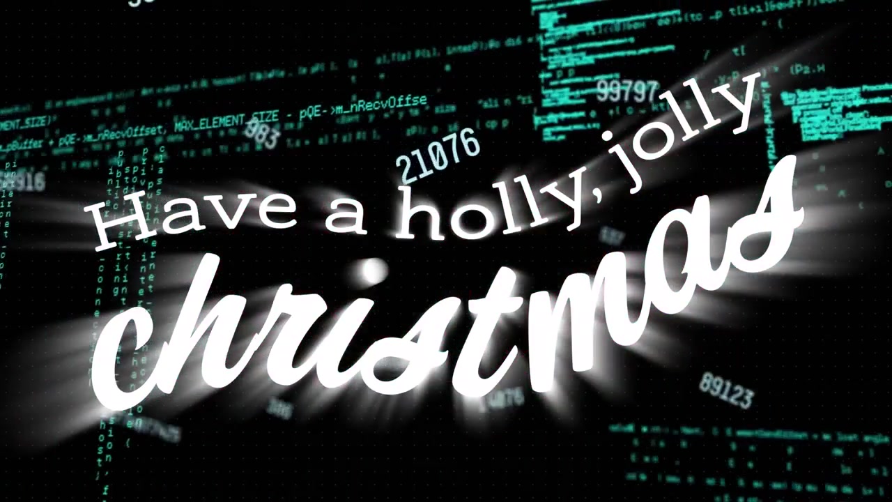 Animation of you win text over data processing on black background