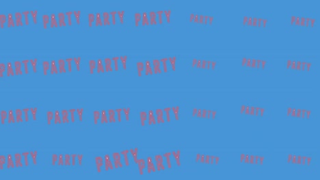 Animation-Bewegter-Partytexte-Auf-Blauem-Hintergrund