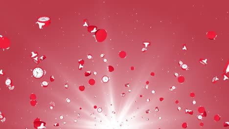 falling clocks background time travel concept holiday annual competition time passing hours seconds
