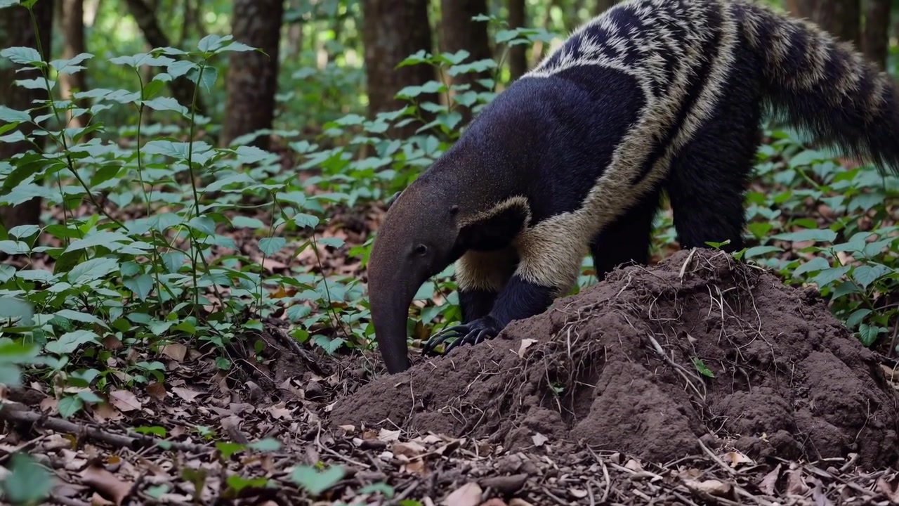 Formichiere gigante che cerca cibo nella foresta