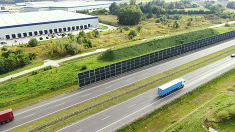 aerial view of goods warehouse