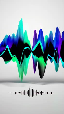 colorful abstract audio waveform visualization