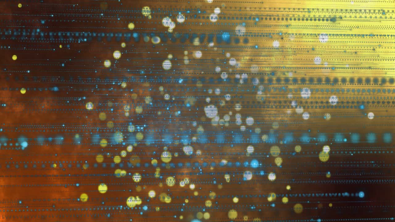 Golden light rising triggers particle cloud concentrating, pulsing, drifting right showing depth