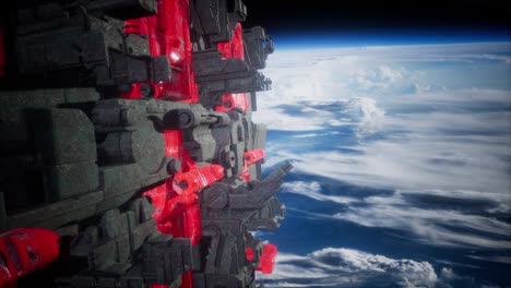 naves espaciales en el espacio renderización 3d